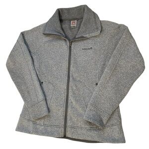 Avalanche Full Zip Mock Neck Gray Fleece Jacket--Women's Size L